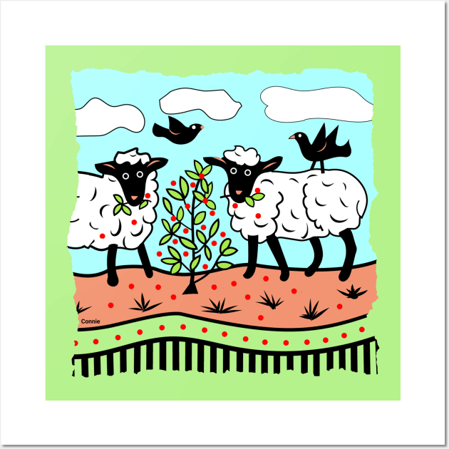 Funny Sheep Wall Art by Designs by Connie